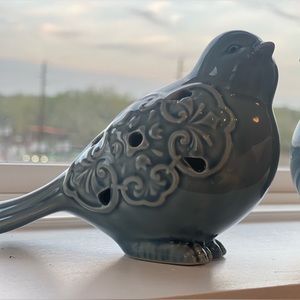 Set Of 2 Porcelain Birds